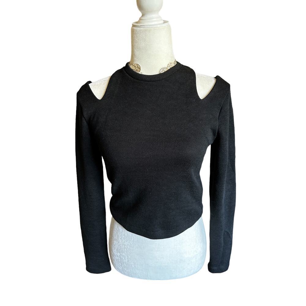 Zara Cutout Bodycon Sweater, Women’s, Black size Small